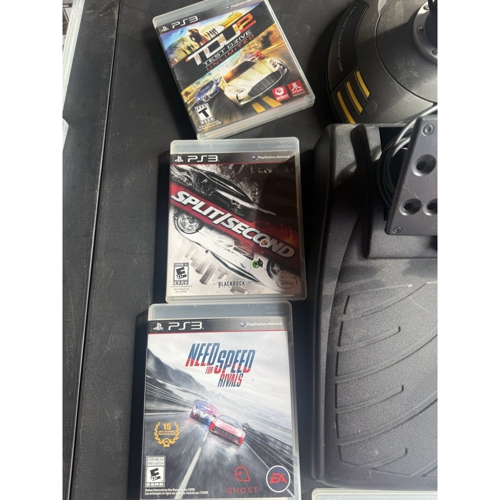 Logitech Driving Force PS3 Racing Wheel Pedals + 12 Game Lot Tested - Picture 15 of 15